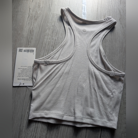 Two Lululemon Ribbed High Neck Racer Tank Tops - Picture 5 of 6